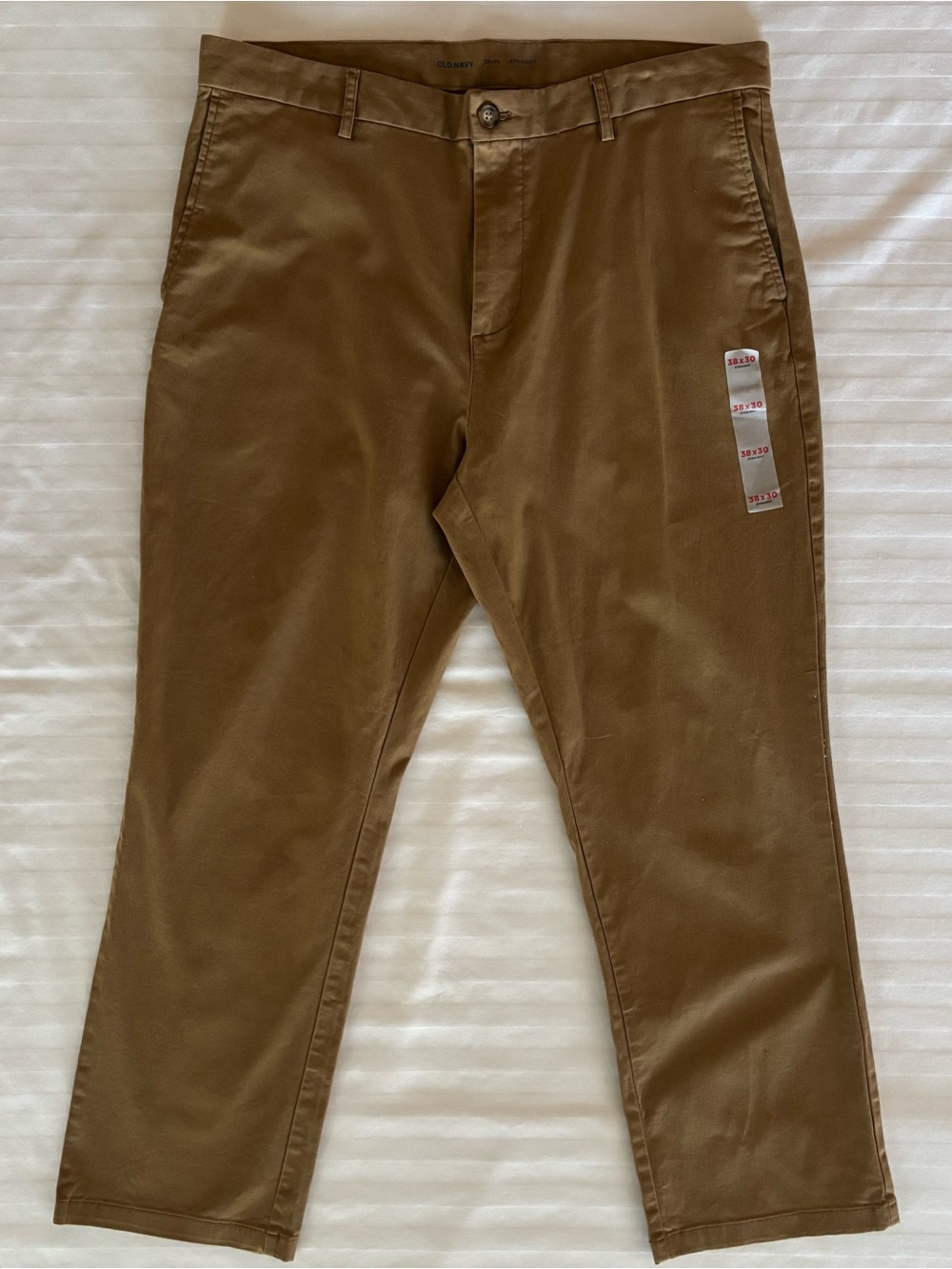 Classic Men's Chino Pants in Brown Size: 38 x 30 Straight